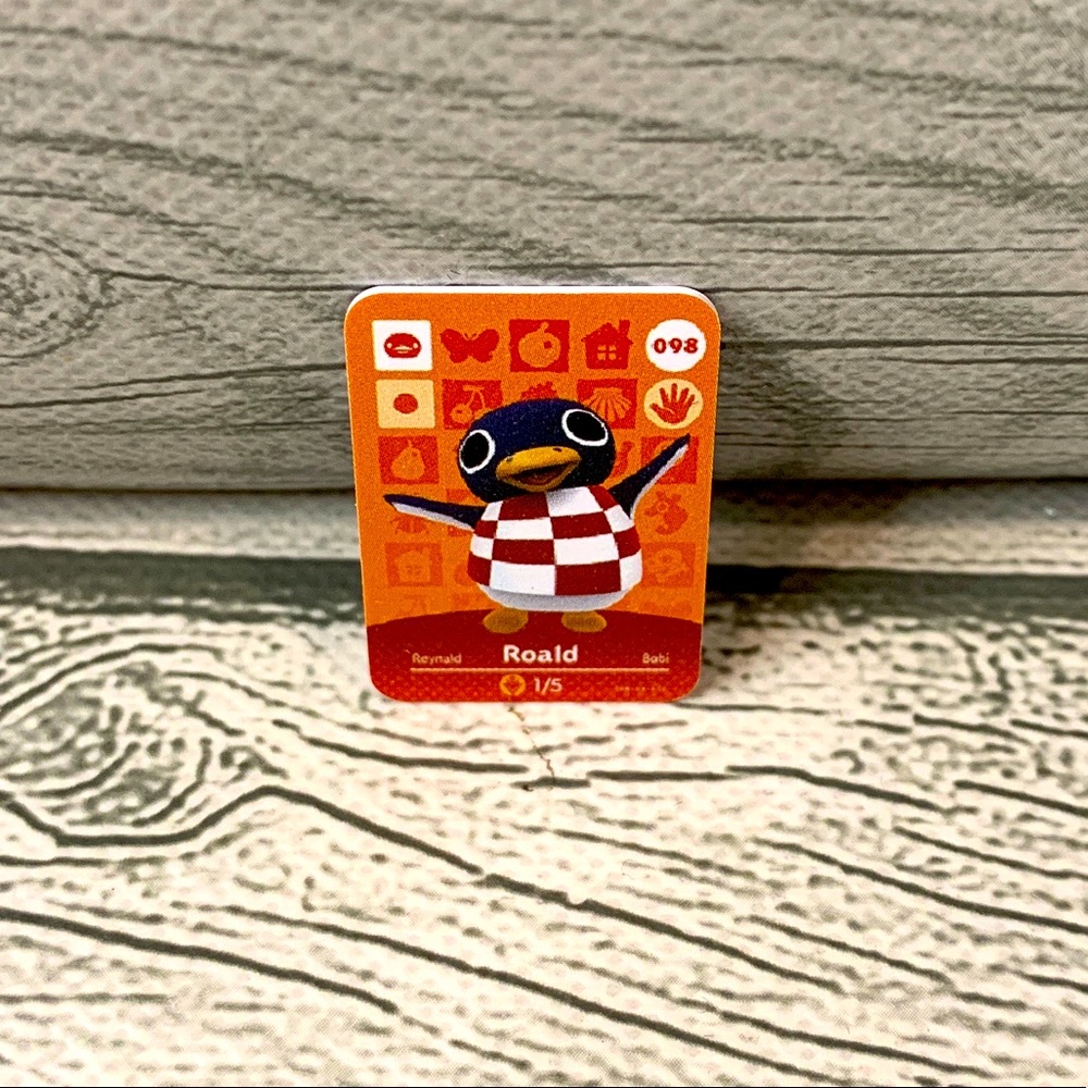 Animal Crossing Amiibo Mini NFC Card Roald #098 Scan In Villager ACNH